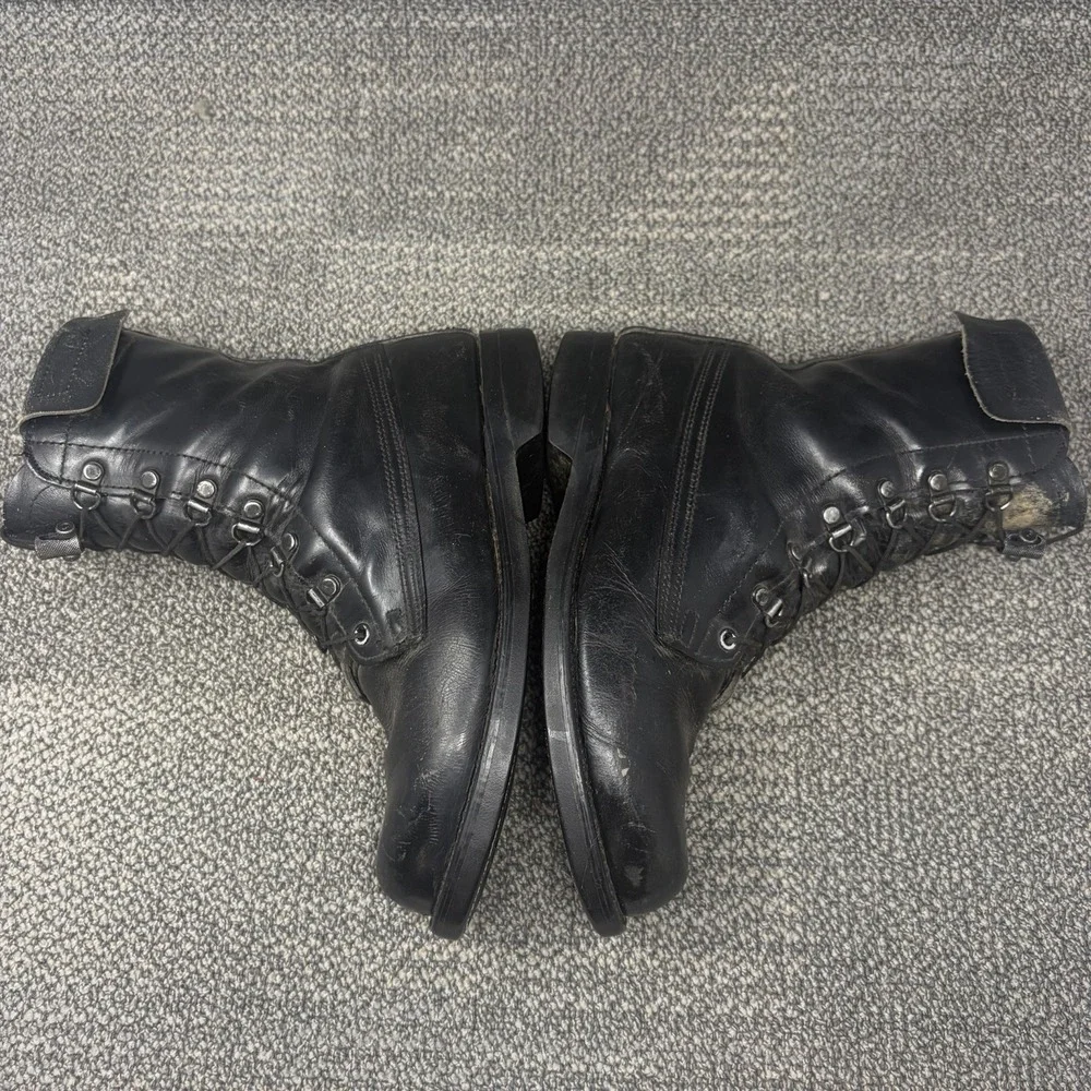 1990 US Military Cove Shoe Co Combat Boots Mens 7.5 E Black Leather DLA USA